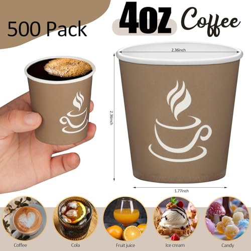 4 oz Paper Coffee Cups (500 Count)