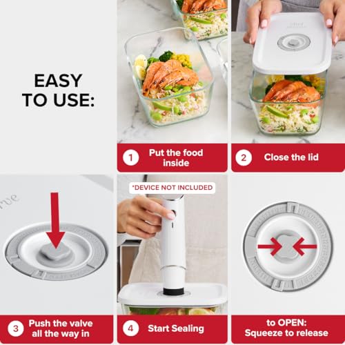 Glass Vacuum Seal Containers for Food Storage