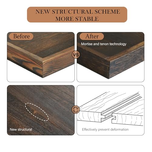 Rustic Wooden Serving Tray 24" Square