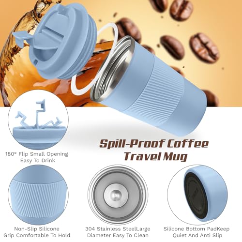 Vacuum Insulated Stainless Steel Travel Coffee Mug