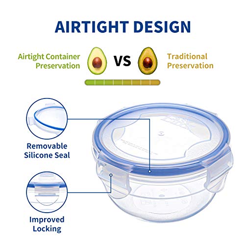 Plastic Round Food Storage Container (4 Count)