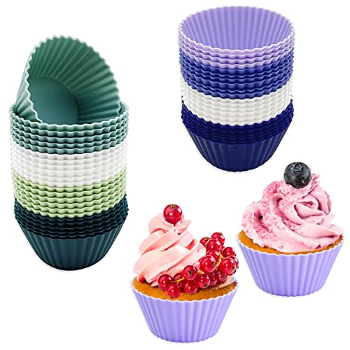 48 Pack of Silicone Cupcake Liners (48 Count)
