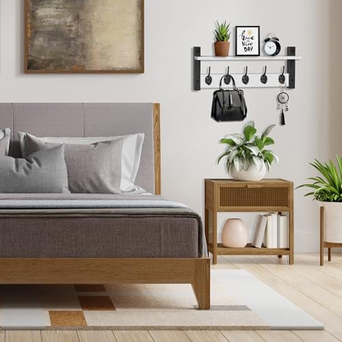 Coat Rack Wall Mount with Shelf