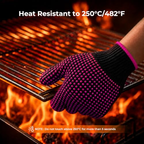 Heat Resistant Gloves for Sublimation 2Pcs with Silicone Bumps