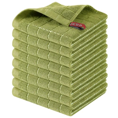 100% Cotton Terry Kitchen Dish Cloths (8 Count)