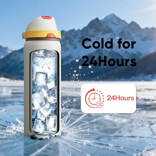 Insulated Water Bottle with Straw