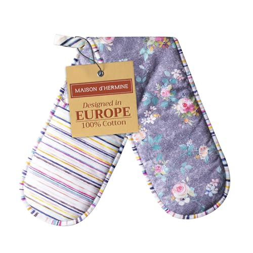 Double Oven Mitts 100% Cotton Double Oven Glove