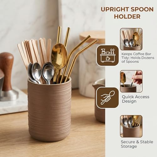 Ceramic Spoon Holder for Coffee Bar