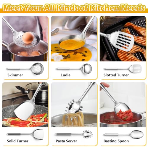 Stainless Steel Kitchen Utensil Set of 6 (6 Count)