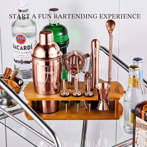 Cocktail Shaker Set Bartender Kit with Stand (15 Count)