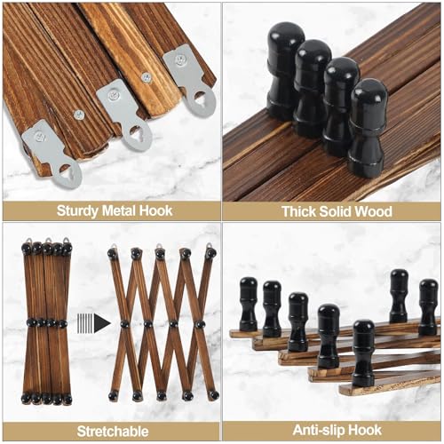 2 Pack Accordion Hat Rack for Wall