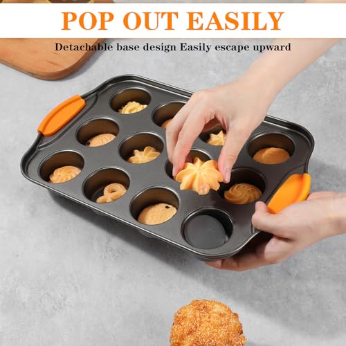 2Pack Mini Cheesecake Pans Removable Bottom Mini Cupcake Pans (2 Count)