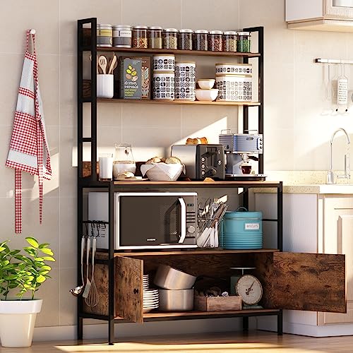 5 Tier Kitchen Bakers Rack with Storage