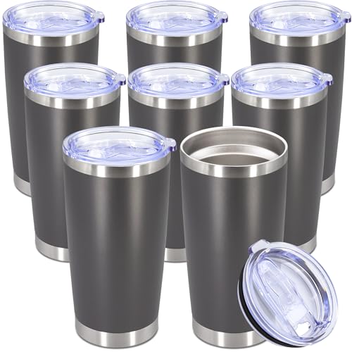 20oz Tumbler Stainless Steel Tumbler Coffee Tumbler with Lid Grey