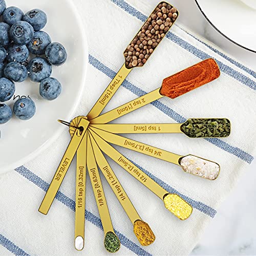 Gold Measuring Cups & Spoons Set of 21