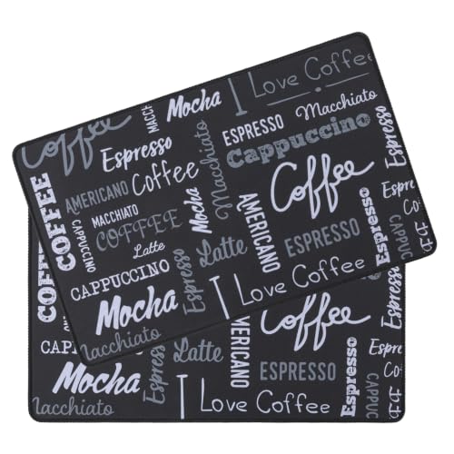 Coffee Mat 2 Pack 12x19 Inch Absorbent Non (2 Count)