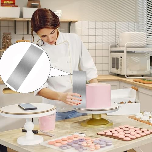 3 Pieces 8.7 Inche Stainless Steel Cake Scraper