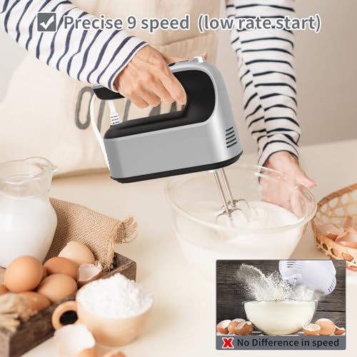 9 Speed Digital Hand Mixer Electric