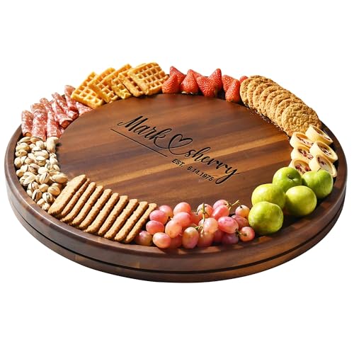 Acacia Wood Rotating Cheese Board