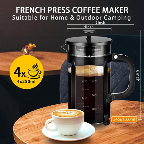 French Press Coffee Maker 304 Stainless Steel Coffee Press
