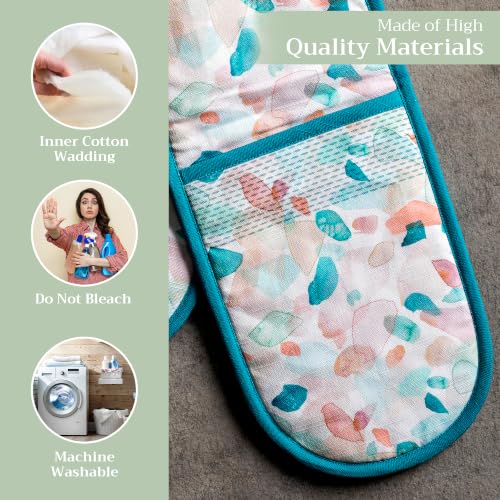 Double Oven Mitts 100% Cotton Double Oven Glove