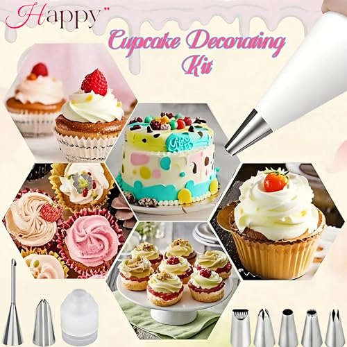 Reusable Piping Bags and Tips Set