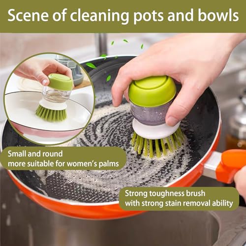 Soap Dispenser with Dish Brush and Storage Bracket