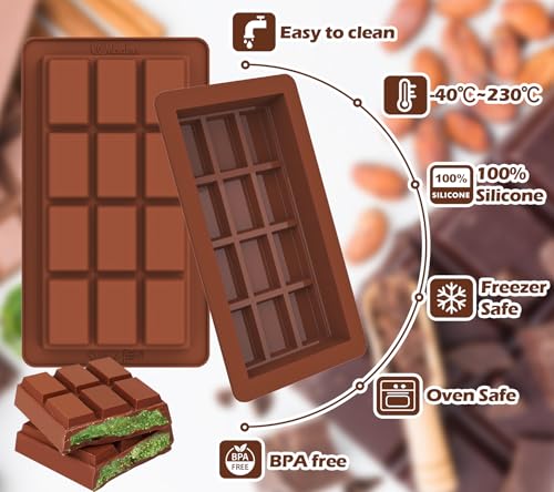 1 Inch Deep Chocolate Bar Mold 12 Snap