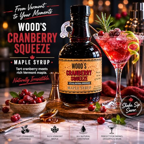 Cranberry Squeeze Maple Syrup (8 Fl Oz)