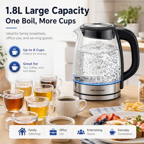 Electric Glass Kettle with Auto Shut