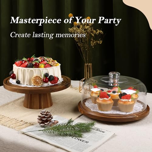 Wooden Cake Stand with Lid