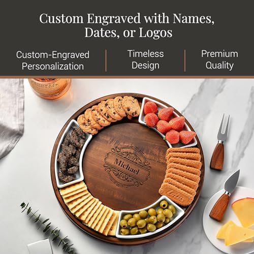 Acacia Wood Lazy Susan Cheese Board