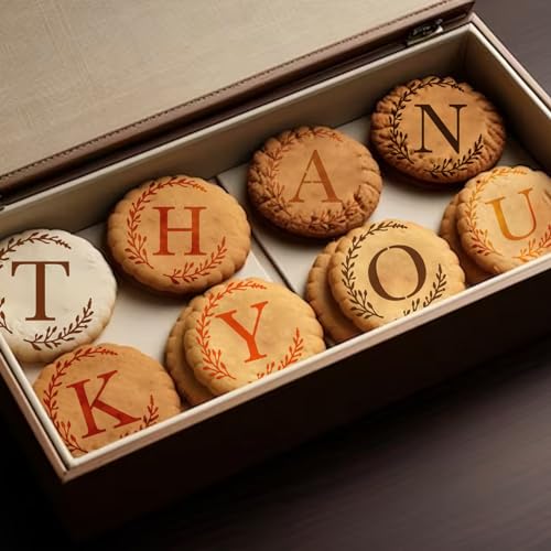 Small Letter Stencil for Cakes Cookie Decorating Stencils Reusable Alphabet Stencil on Baking Coffee Decorating Card Making (27 Count)