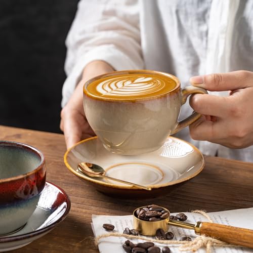Porcelain Coffee Cup with Saucer Spoon