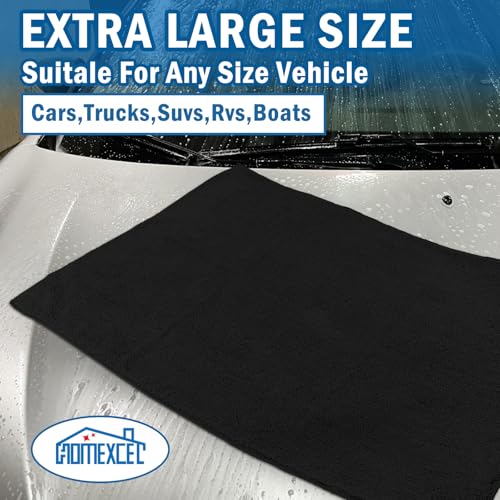 Professional Large Microfiber Car Drying Towels 4 Pack (4 Count)