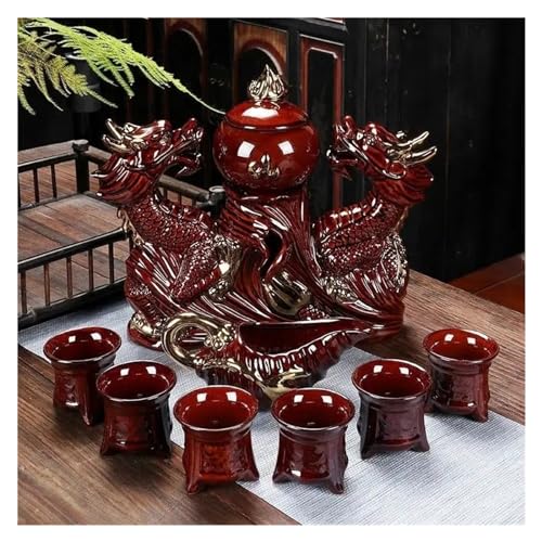Teacup Set Automatic Tea Bone China Teapot and Cup Travel Teaset for Holiday Gifts