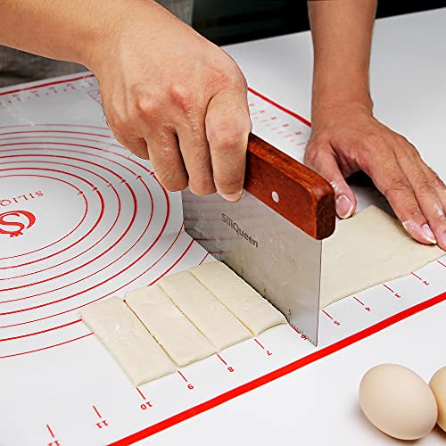 Silicone Pastry Baking Mat with Measurements Extra a Brush and a Dough Scraper