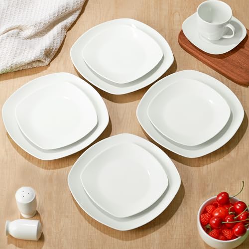 10" Square Dinner Plates Set of 4 (4 Count)