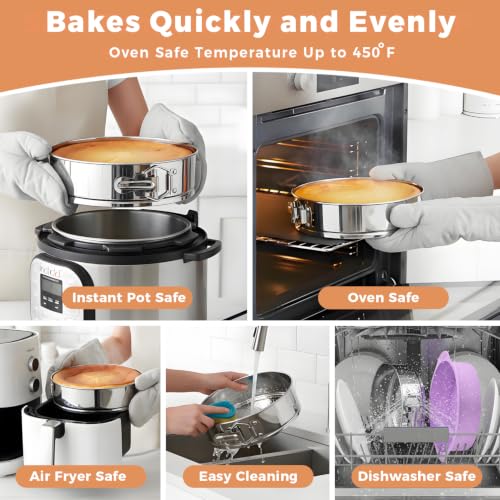 Non toxic Springform Pan 9 Inch Nonstick Cheesecake Pan with Sleeve (24.99 Count)