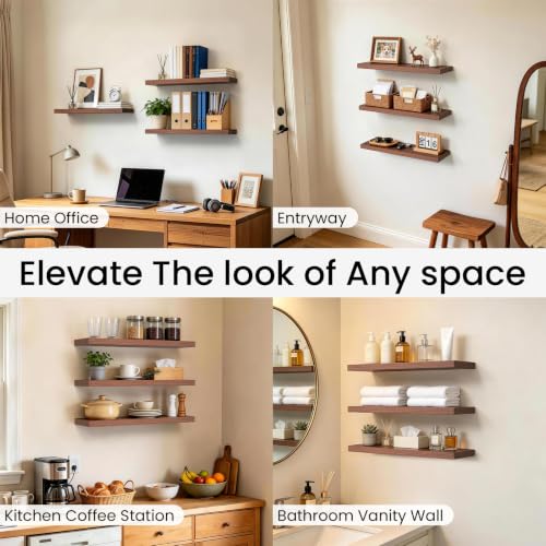 Walnut Like Floating Shelves 22.5in