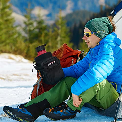 64 oz Insulated Water Bottle with Carrier Bag & 3 Lids