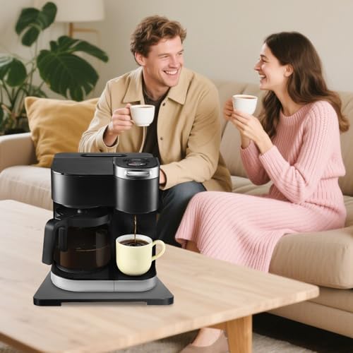 360°Rolling Tray Bamboo Kitchen Appliance Slider for Coffee Maker Pot