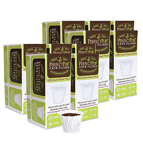 Café Filters Paper Liners for Reusable K (1000 Count)