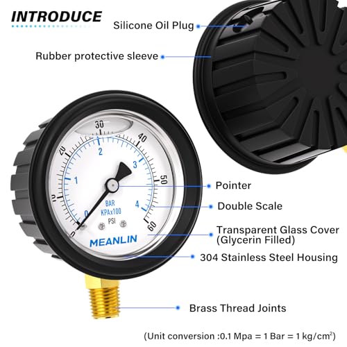 0~60Psi Stainless Steel 1