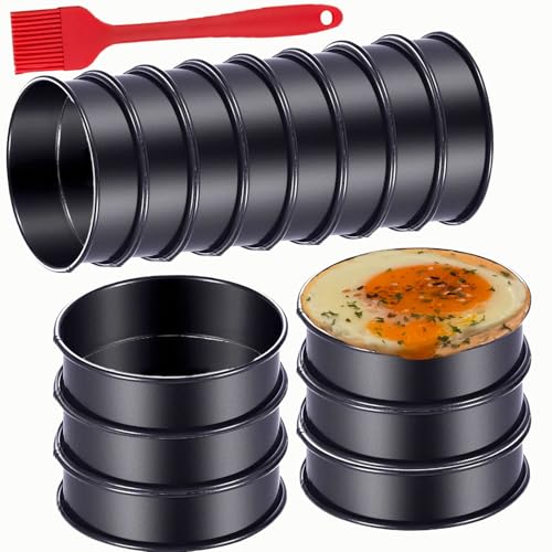 12Packs Crumpet Rings NONSTICK English Muffin Ring 4 Inch