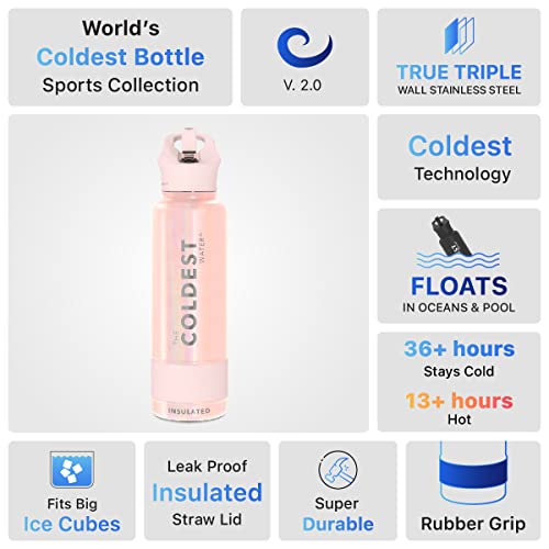 Coldest Insulated Water Bottle with Straw Lid