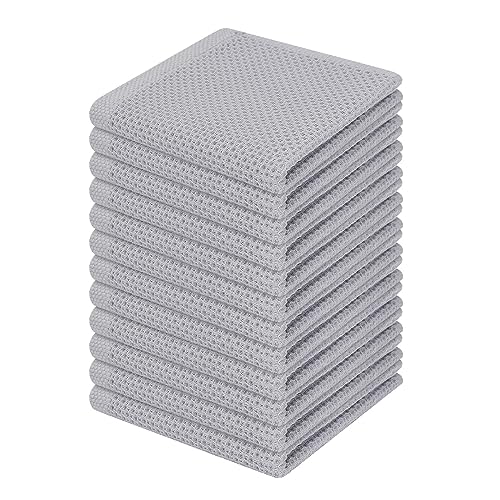 100% Cotton Waffle Weave Kitchen Dish Cloths 12 (12 Count)