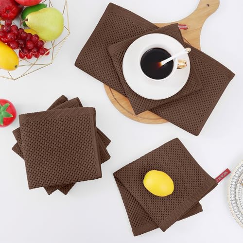 100% Cotton Waffle Weave Kitchen Dish Cloths 6 (6 Count)