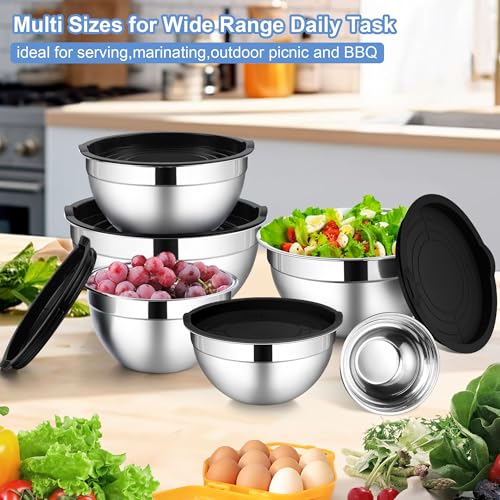 Mixing Bowls with Lid Set of 6 (12 Count)