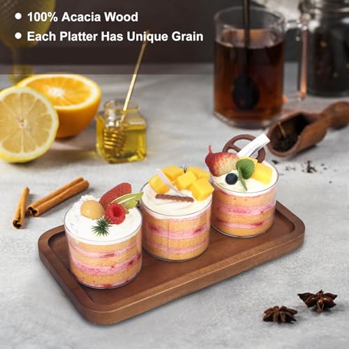Acacia Wood Serving Trays Charcuterie Board Cheese Platter Wooden Plates